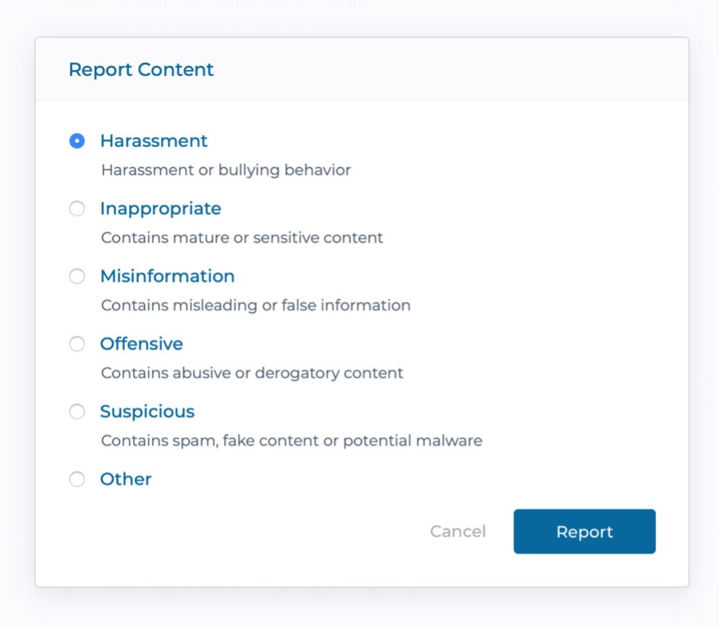 How to report content